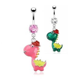 Piercing nombril pendentif dinosaure à chapeau6,90€