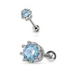 Piercing langue médiéval couronne et cristal bleu6,90€