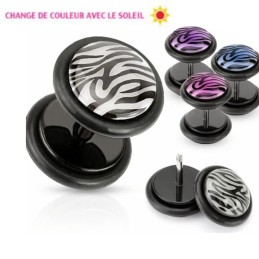 Faux piercing plug varie du blanc au bleu avec le soleil3,80€