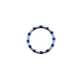 Piercing anneau 8mm ou 10mm à segment acier strié bleu4,99€ sur piercing-alice.fr