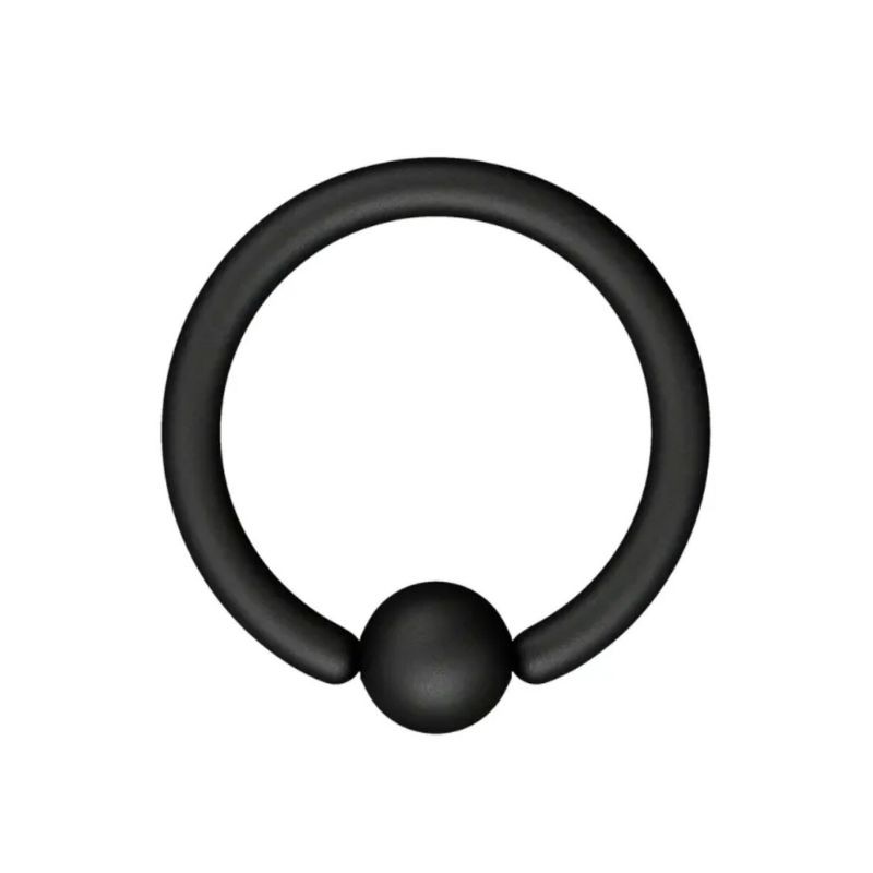 Piercing anneau 10mm ou 12mm noir mat avec boule captive4,60€