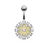 Piercing nombril doré pavé de zircons scintillants7,90€