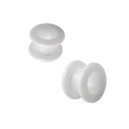 Piercing tunnel 4mm à 14mm en silicone incolore 3,45€