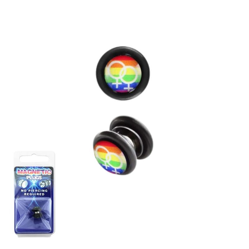 Faux piercing plug aimanté arc en ciel elle+elle 4.90€