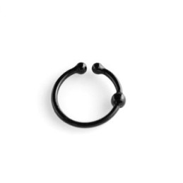 Faux anneaux 6mm, 8mm, 10mm noirs sans perçage  3.60€