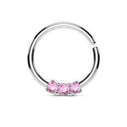 Piercing anneau 10mm avec trois zirconiums 4.90€