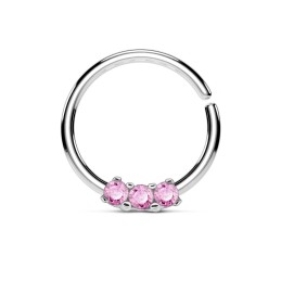 Piercing anneau 10mm avec trois zirconiums 5.70€