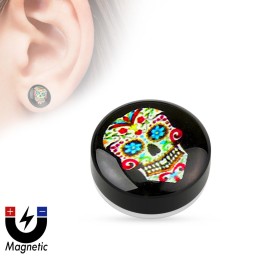 Faux plug Calavera Mexique magnétique, tête de mort 4.90€