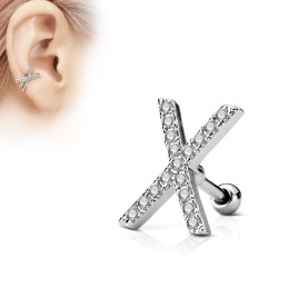 Piercing Tragus 6mm X avec...