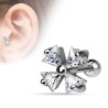 Piercing Tragus fleur triangles en zirconium blanc6.90€