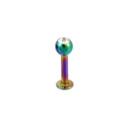 Labret 8mm acier chirurgical avec boule et cristal blanc4.85€