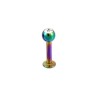 Labret 8mm acier chirurgical avec boule et cristal blanc4.85€