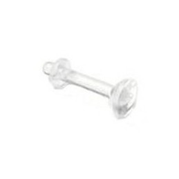 Piercing labret incolore taille 10x1,2mm ou x1.6mm LAB0043