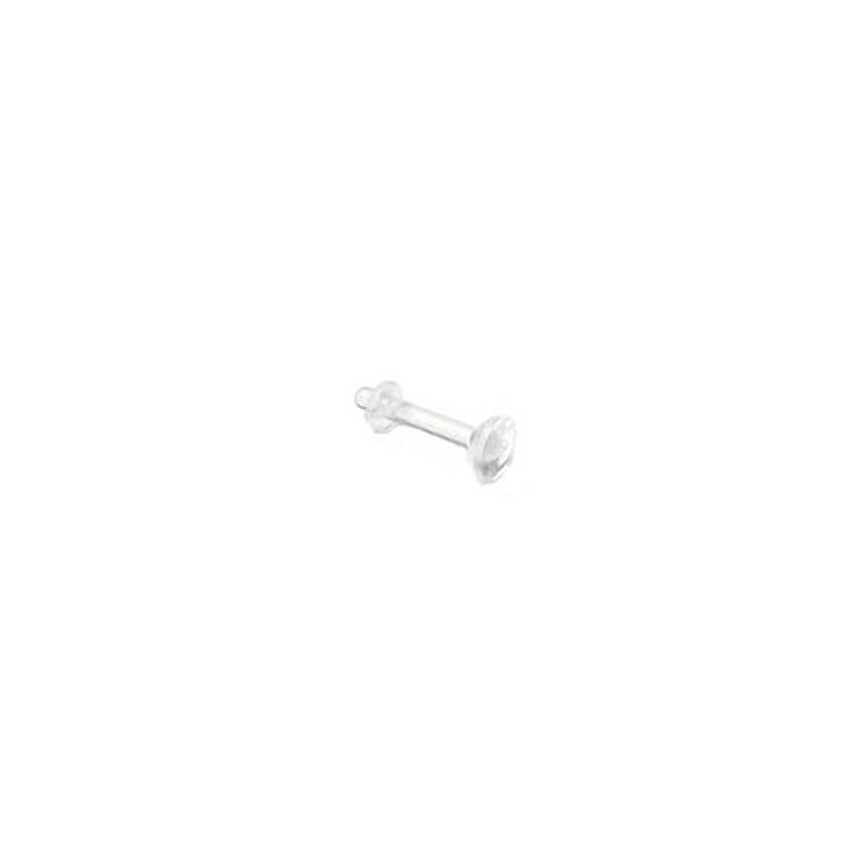 Piercing labret incolore taille 10x1,2mm ou x1.6mm LAB0043