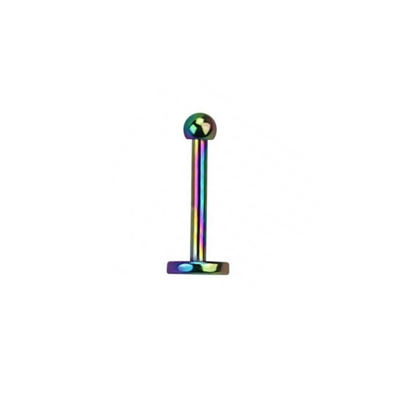 Labret 6mm arc-en-ciel avec micro bille 2mm4.90€