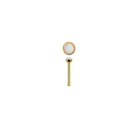 Piercing nez droit doré avec une opaline blanche4.99€