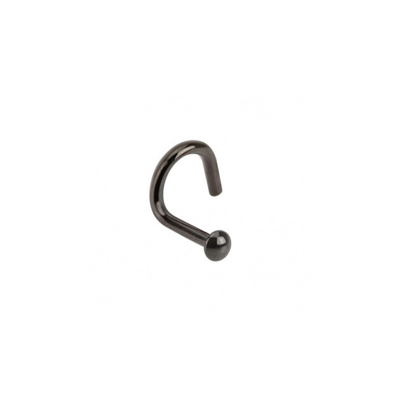 Piercing queue tire bouchon en titane embout dôme noir  6,20€