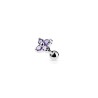 Piercing cartilage, tragus, lobe fleur en zirconium violet 6.50€