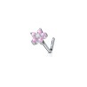 Piercing Nez fleur en pierres de Zirconium roses6.35€