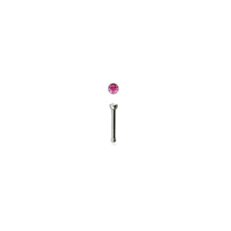 Piercing nez droit acier chirurgical cristal rose 4.50€