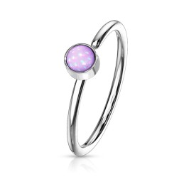 Piercing anneau acier 0,8x8mm en époxy violet 5.90€