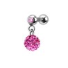 Piercing  cartilage et tragus pendentif boule rose 6,95€