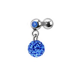 Piercing  cartilage et tragus pendentif boule bleue 6,95€