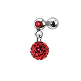 copy of Piercing  cartilage et tragus pendentif boule rouge 6,95€