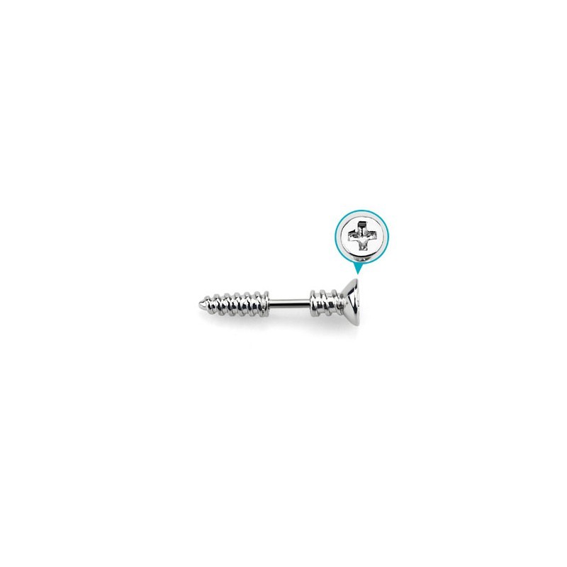 Piercing hélix 6mm ou 8mm vis acier chirurgical  4.90€