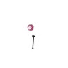 Piercing nez droit noir avec cristal rose 4.55€