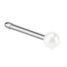 Piercing nez droit 6mm avec perle blanche 4.80€