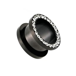 Piercing tunnel 16mm à 24mm bord couvert de strass à partir de 5.45€