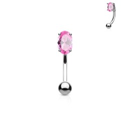 Piercing arcade 8mm zirconium rose serti 5,80€