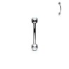 Piercing banane 8mm rook ou arcade avec une opaline blanche 6.75€ sur piercing-alice.fr