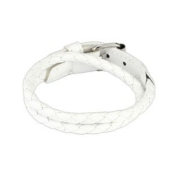 Bracelet homme cuir blanc...