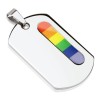 Pendentif acier plaque logo arc en ciel 8.90€