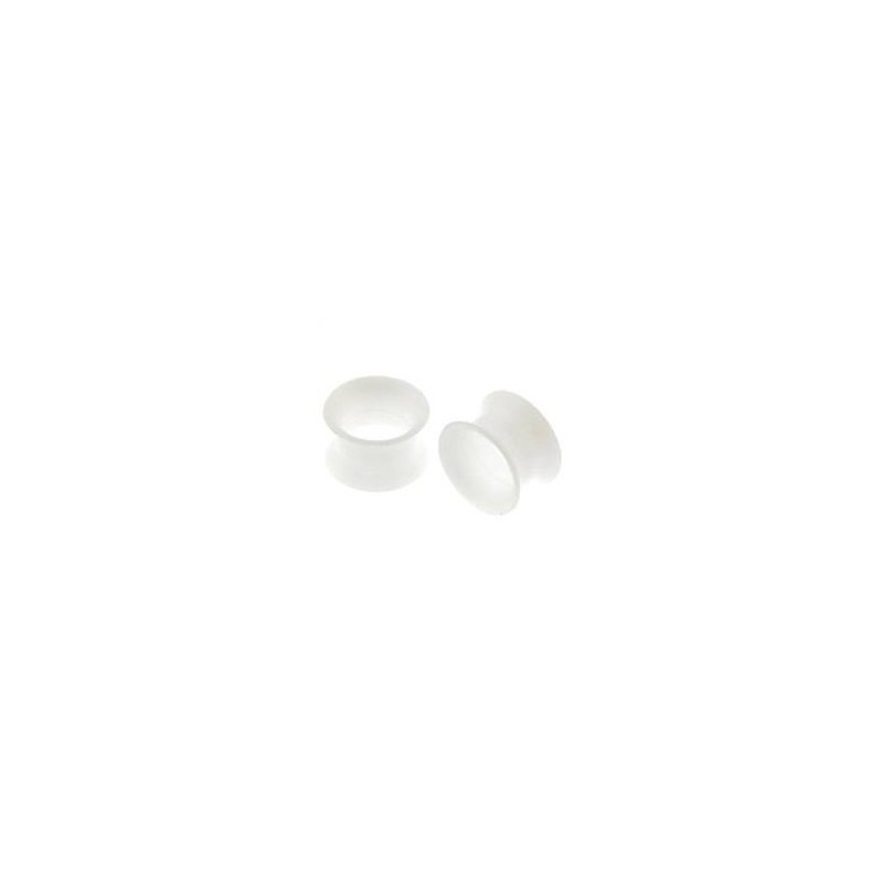 Piercing tunnel silicone blanc de 4mm à  16mm PL043 à partir de 3.99