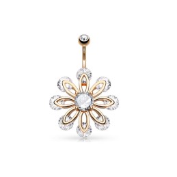 Piercing nombril fleur 8...