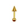Piercing tragus acier 6mm doré avec une pointe 4mm TRA060D 4.49€