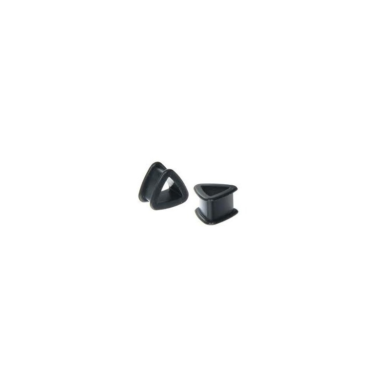 Piercing tunnel silicone triangle noir de 5mm à 16mm PL047 à partir de 3.99€