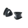 Piercing tunnel silicone triangle noir de 5mm à 16mm PL047 à partir de 3.99€