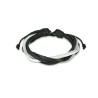Bracelet homme en cuir noir et blanc tressé 5 cordes BR012 7.49€