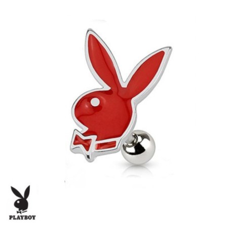 Piercing tragus, hélix 6mm Playboy rouge TRA064R 6.70€