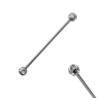 Piercing industriel 38mm acier boules et cristal blanc IND057W 7.65€