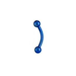 Piercing 8mm arcade ou cartilage anodisé bleu avec boules ARC045B 4.80€