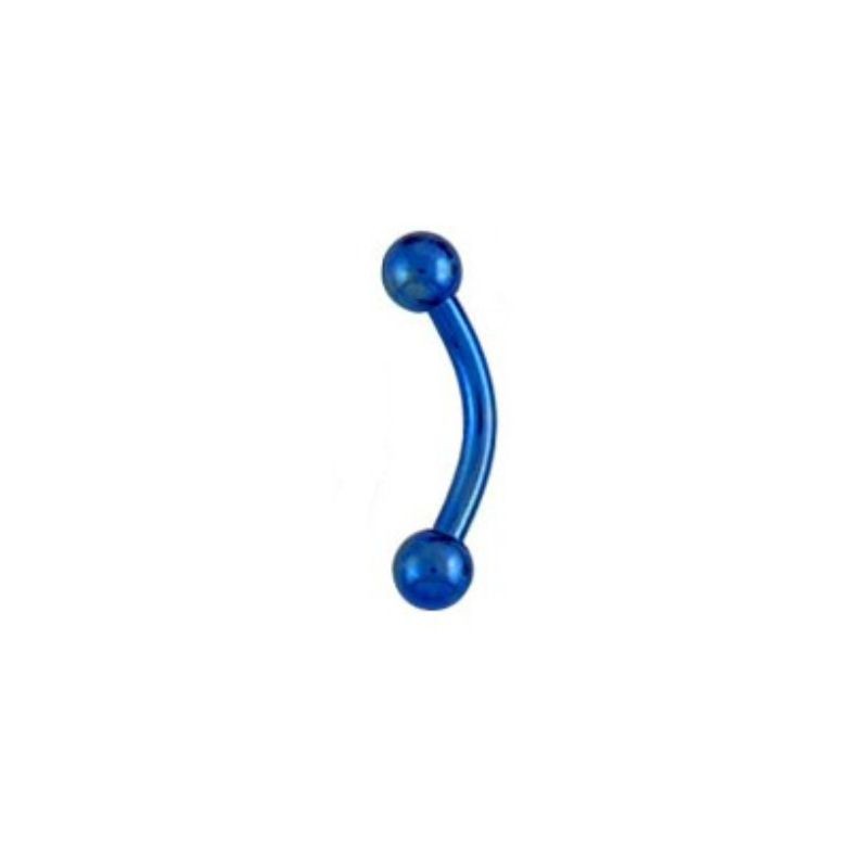 Piercing 8mm arcade ou cartilage anodisé bleu avec boules ARC045B 4.80€