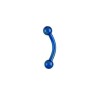 Piercing 8mm arcade ou cartilage anodisé bleu avec boules ARC045B 4.80€