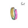Anneau d'oreille mixte acier chirurgical anodisé arc-en-ciel ANN047AEC 7.45€
