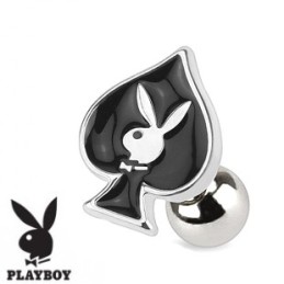 Piercing tragus playboy as de pique noir TRA065N 7.20€