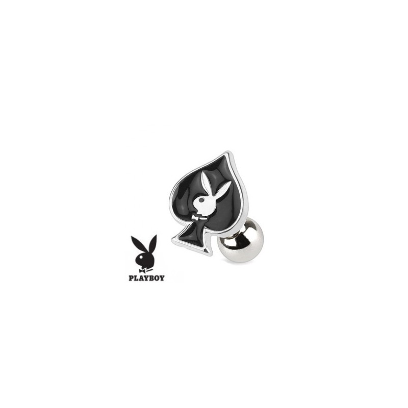 Piercing tragus playboy as de pique noir TRA065N 7.20€
